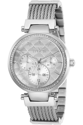 Invicta Rel&oacute;gio Feminino Angel Quartzo Pulseira de A&ccedil;o Inoxid&aacute;vel, Prata, 18 Casual (Modelo:...