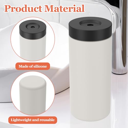 Image of Silicone Dish Soap Dispenser, Reusable Soap Dispenser, Easy to Fill to Use Dish Soap Squeeze Bottle, 240ml Dishwashing Liquid Dispenser Portable Hand Soap Bottle for Kitchen Sink (Grey)