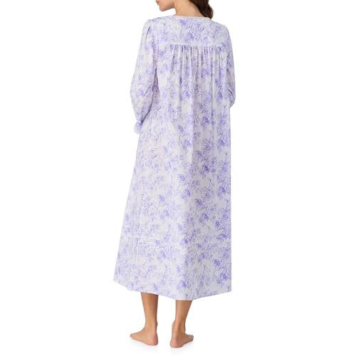 Image of Eileen West 100% Cotton Long Sleeve 50 inch Nightgowns for Women