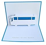 Gutschein für eine Busreise - Pop up Karte