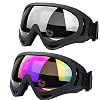 JTENG Occhiali da Sci, Occhiali da Sci Snowboard Confezioni di Occhiali da Sci per Uomo, Donna, con UV400, per l’Equitazione,Slitta Protezione,Antivento,Antiriflesso Lenti e Antipolvere