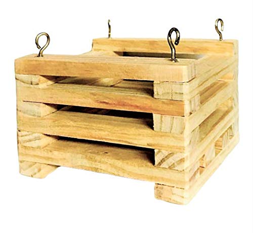 OrchidWala Wood Hanging Planter, Beige, 6 Inch, (B085NN88PM) Amazon Price History, Amazon Price Tracker
