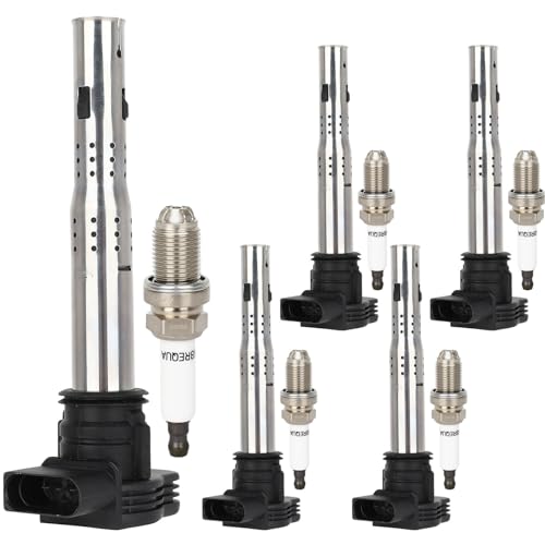 ECCPP 5 ignition coils 5 iridium Spark Plugs,UF575,for Audi