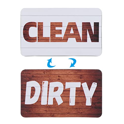 PATIKIL Dirty Clean Geschirrspüler-Magnet, Geschirrspüler, Kühlschrank, Küche, Organisation, sauberes schmutziges Schild, Magnet, braun, weiß