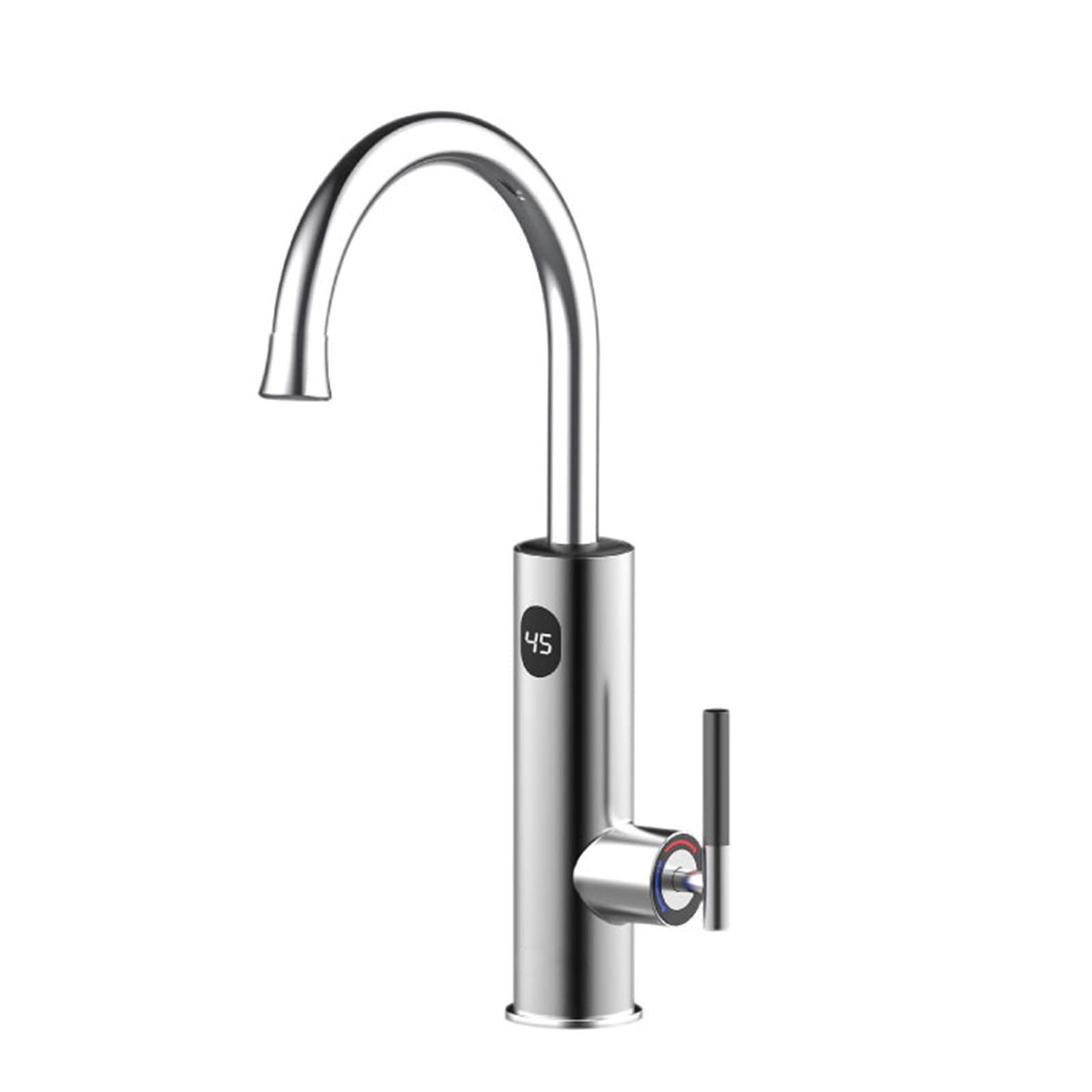 Rubinetto per scaldabagno Elettrico, Rubinetto per Acqua istantanea Senza Serbatoio, Rubinetto per Riscaldamento rapido con Display Digitale a LED, Miscelatore per Riscaldamento a Flusso Geyser