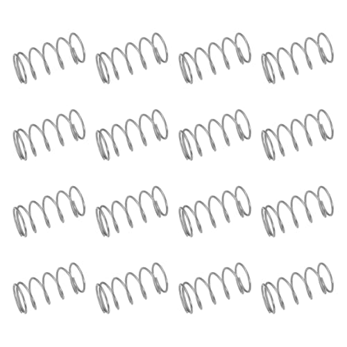 uxcell 50Pcs 304 Stainless Steel Compression Springs, 0.5mm x 8mm x 15mm Small & Tiny Pen Spring for Home Repair & DIY, Workshop & Industrial Use, (Silver Tone)