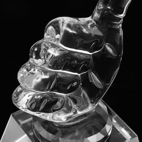 LALAFINA Troféu De Cristal Polegares De Vidro Troféu Prêmios Troféu Competição Troféus Gesto De Mão