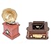 PRETYZOOM 2pcs Dollhouse Miniature Accessories Resin Retro Record Player Model Figurines for DIY Craft Fairy Garden Ornament Dollhouse Decoration