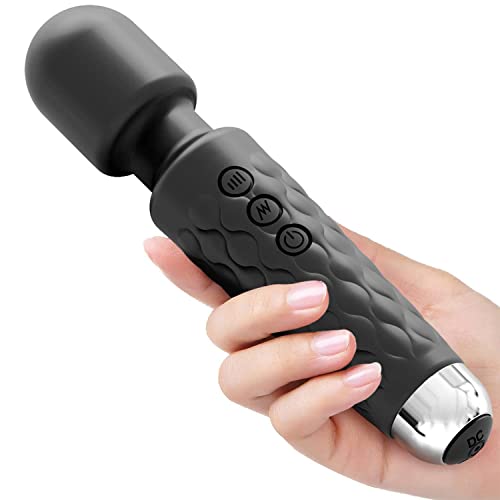 EAZY SALES Personal Electric Body Massager 20+ Vibration Modes, 1-year Warranty, Rechargeable, Handheld, Cordless, Waterproof, for Women and Men, Flexible Head for Targeted Compression (Multi)