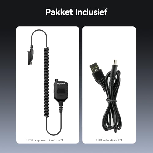 Retevis HA1UV Funkgerät Mikrofon mit Lautsprecher,IP54 Wasserdichtes Funkgerät mit Handmikrofon,Lautsprecher Mikrofon Kompatibel Ailunce NR40 HA2 HD2 RT29 NR630S RT648 NR630 RT87(1 Pack)
