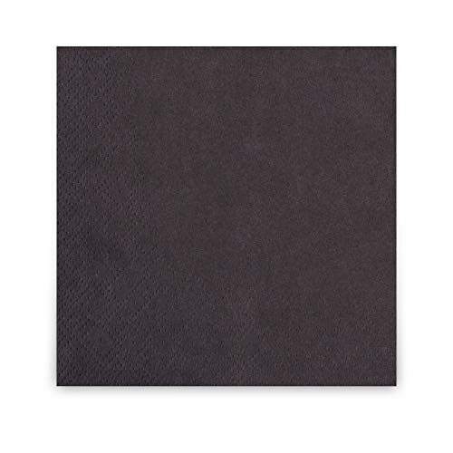 Cocktail-Servietten, 2-lagig, 24 x 24 cm, Inhalt 300 St., für jeden Anlass, jeweils abgestimmt auf Einrichtung und Dekoration, für Gastronomie und Zuhause, schwarz