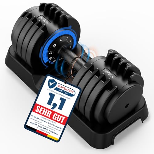 DH FitLife 25kg verstellbare Hantel 4 bis 25 KG mit 10 Gewichtsstufen, Kurzhantel Hantel Set mit Hantelscheiben, Variable Gewichte 10 in 1 (25kg X 1) DH FitLife 25kg verstellbare Hantel 4 bis 25 KG mit 10 Gewichtsstufen, Kurzhantel Hantel Set mit Hantelscheiben, Variable Gewichte 10 in 1 (25kg X 1)