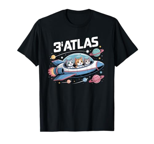 3I Atlas Funny Alien Cat Humor Espacial Camiseta