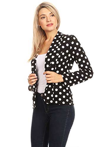 Women's Casual Pattern Print Open Front Long Sleeves Blazer Style Jacket Made in USA2