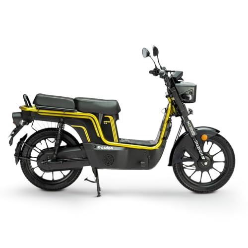 Image of Kinetic Green E-Luna X3 Pro Electric Scooter with charger - Pearl Yellow - Ex-Showroom