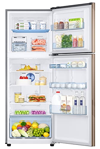 Image of Samsung 301L 2 Star Inverter Frost-Free Convertible 5 In 1 Double Door Refrigerator Appliance (RT34C4522YB /HL,Bronze Archi)