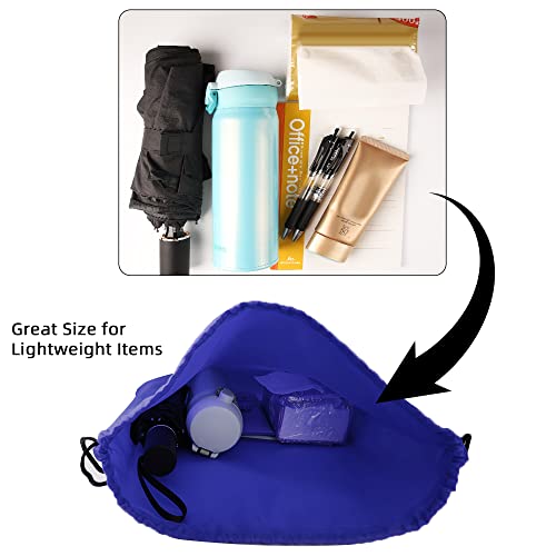 Goodtou Drawstring Bags Bulk String Backpacks - Drawstring Backpacks Bulk Cinch Sacks With Nylon String Blue 16 Pcs #TOP3