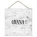 Produktbild Ohana Holzschild Wanddekoration Lustige Schilder Antike Holzschild für Badezimmer Tisch Veranda 30,5 x 30,5 cm