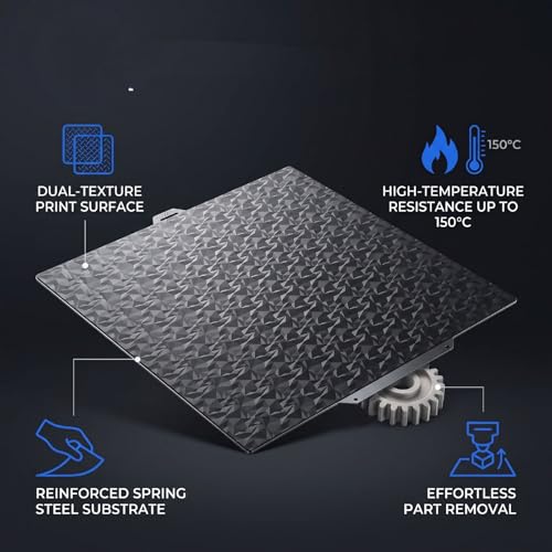 Feuille de plaque de lit en acier PEO PET 280x280mm avec surface texturée double face - 3