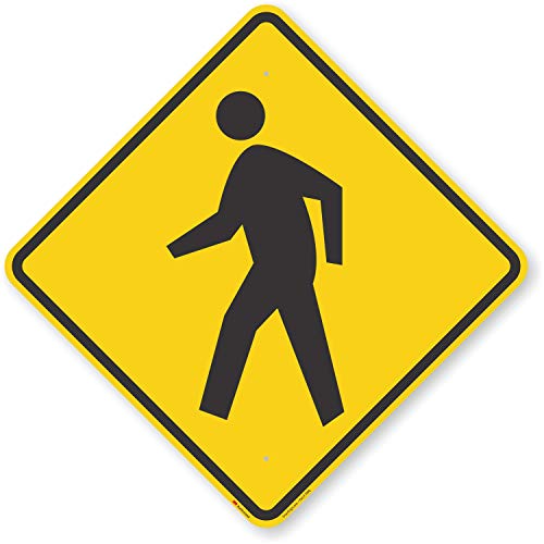 Panneau trafic pédestre Mutcd W11-2 pour éviter les dangers de la route