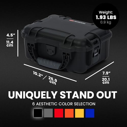 Image of NANUK 904 Hard Case with Foam - IP67 Waterproof Protective Case for Camera, Drone & Gear - Impact-Resistant & Dustproof - Perfect for Travel 10.2 inch x 7.9 inch x 4.5 inch - Black