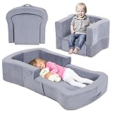 whiffee Toddler Travel Bed, 2-in-1 Foldable...