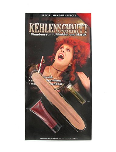Generique - Tödlicher Kehlenschnitt Make-up Applikation Halloween rot