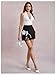 MakeMeChic Women's 3D Floral Skirt High Waist Bodycon Work Office Mini Skirts Black X-Large