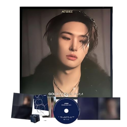 ATEEZ GOLDEN HOUR Part.4 Album Digipack [MINGI Ver.] Cover + CD + Photocard + Booklet + Sticker + Folded Poster (Adrenaline)