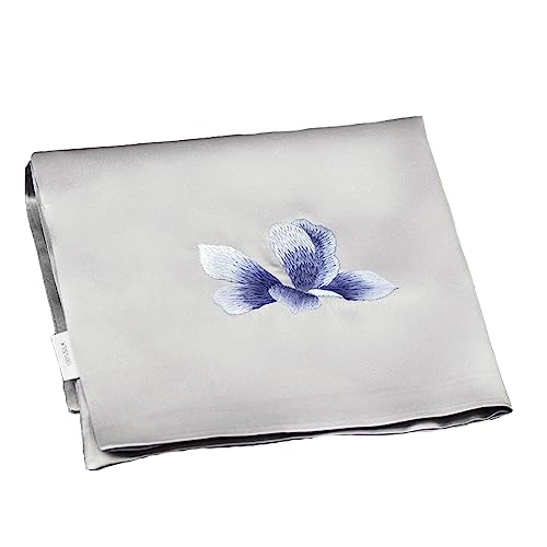 Mouchoir en soie précieux pour mariage, accessoire brodé main zssp15