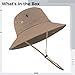 Vestamore Unisex Khaki Sun Cap: Breathable, Polyester, Chin Strap, Outdoor Wear