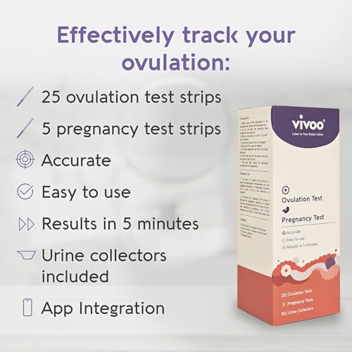 Vivoo Ovulation Test Kit, 25 LH Ovulation Test Strips with Free App for Cycle Tracking - Thumbnail 2