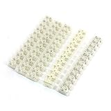 VNDEFUL 5 Pcs 400V 5A 12 Positions Two Rows Screw Terminal Barrier Block Connector