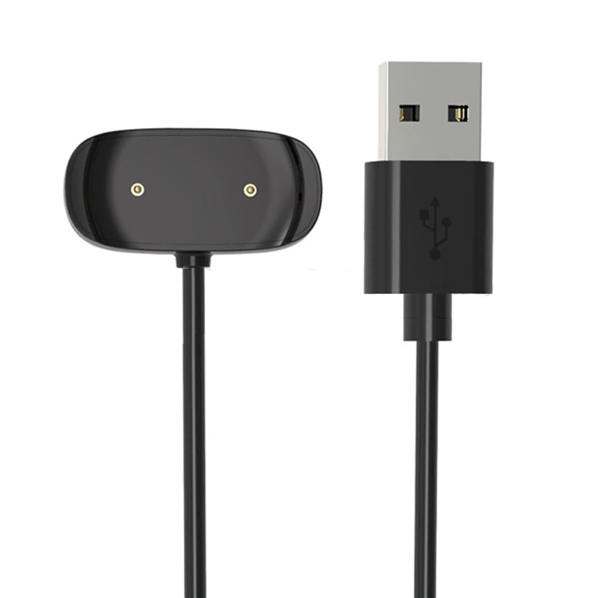 Cable de Carga para Reloj Inteligente Amazfit (2 Pines, 14 mm, USB, Repuesto para GTR 2/GTS 2/BIP Series, T-Rex Pro/Zepp E, 60 cm, con protección contra sobrecorriente)
