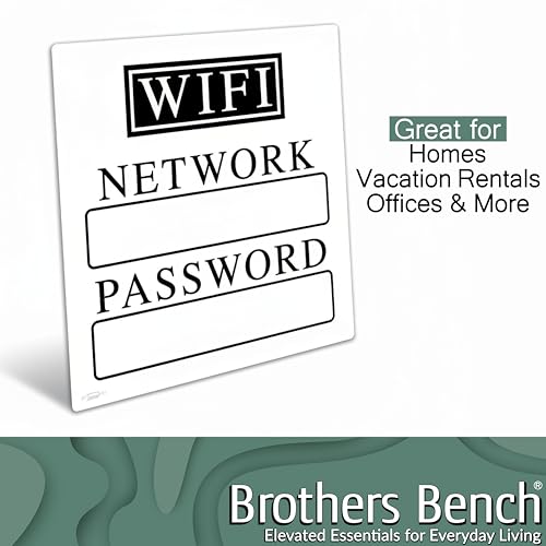 Señal magnética de contraseña WiFi blanca y negra para hogar miniatura 6