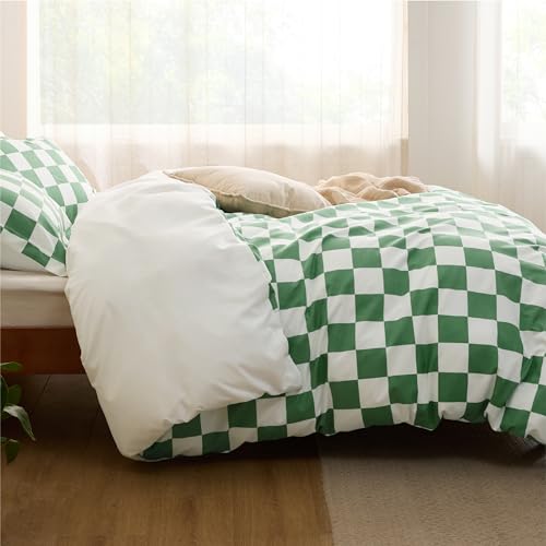 Bedsure US000475NTW Checkered Duvet Cover Twin Size - Shale Green Plaid Duvet Cover Set For Kids With Zipper Closure, Green Bedding Set, 2 Pieces, 1 Kids' Duvet Cover 68 Inchx90 Inch And 1 Pillow Sham 20 Inchx26 Inch thumb #6