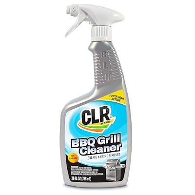 CLR Grill Cleaner and Degreaser Spray, BBQ Cleaner Removes Burnt Food, Grease and Grime from Grates and Racks, Pellet and Electric Smokers - 26 oz