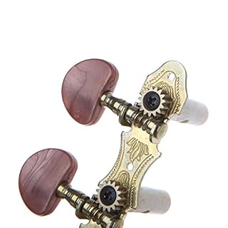 JOYKK 2Pieces Tuners Guitare Classique Acoustique Tuning Keys Pegs Mécaniques Accessoire - Or + Café – Image 7