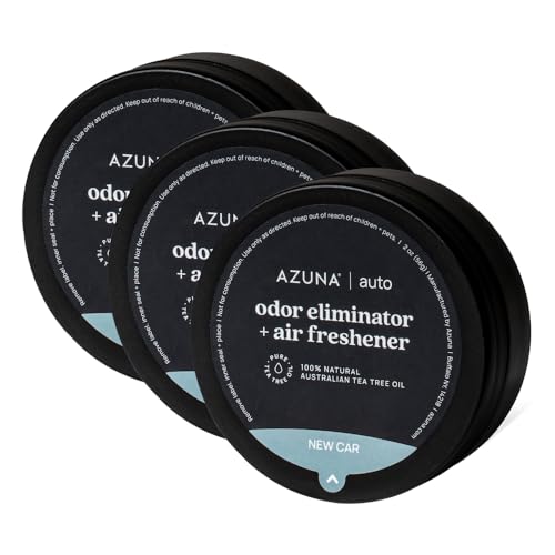Azuna Car Air Freshener & Auto Odor Eliminator Pods Trio | New Car Scent | Plant Powered by 100%...