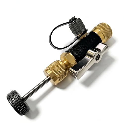 Wylarven 1 Pack 1/4 Mega Flow Valve Core Removal Tool Vacuum-Rated to 20 Microns Fast Recovery & Evacuation HVACR Service Tool with Magnetic Hanger for A/C Refrigeration Systems Cars Trucks