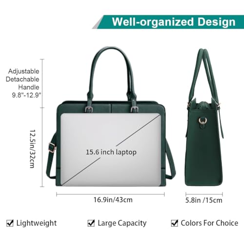 Leather Work Tote Briefcase
