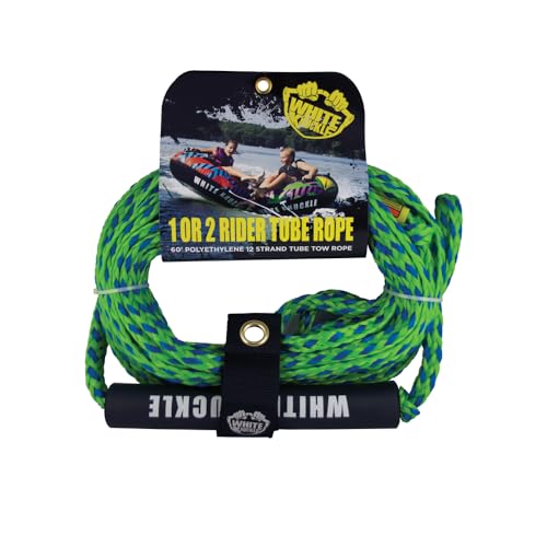 White Knuckle 1 or 2 Rider Tube Rope, 60ft, 12 Strands, 2375lb Breaking Capacity