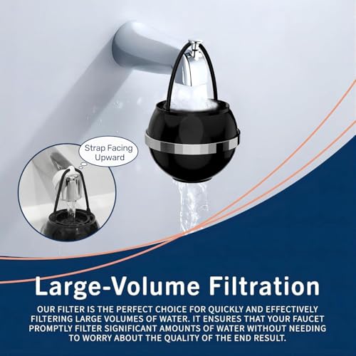 Image of Bath Filter for Tub - Kinder Water Filter for Bathtub, Hard Water Softener to Remove Lead,Chlorine and Fluoride, Improve Skin, Hair and Nails Condition,Matte Black