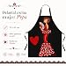 Imagen de IllustrArte Delantal Cocina Mujer Flamenca Pepa Negro 78 x 65 cm
