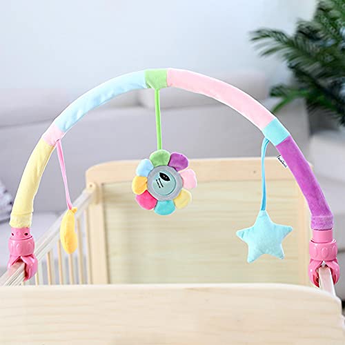 Xiaoyaoyou Brinquedo para carrinho de bebê com arco do arco do pé, brinquedo fofo e macio para pendu