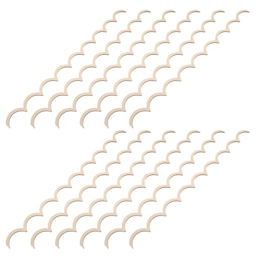 OSALADI 30 Unidades Molduras de Madera sin Pintar con Borde Ondulado para Decoración de Puertas y Marcos de Ventanas Moldura Lisa Resistente para Estanterías y Paredes para Proyectos DIY