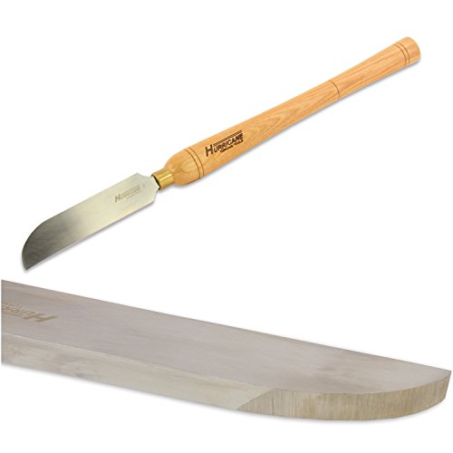 Hurricane Turning Tools, HSS, 2 Piece Heavy Duty Right and Left Side Curved Scraper Set (1 1/2"W x 3/8" Wide), Standard Series Woodturning Tools