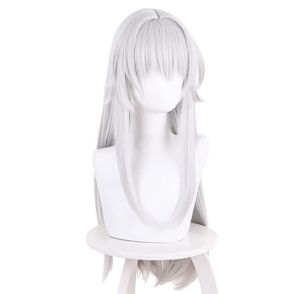 Amazon.com: XiongXiongLe Long Straight White Wig for Women Cosplay