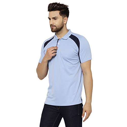 Image of EPPE Men's Polo Neck Solid Slim Fit Activewear Half Sleeve Dryfit Micro Polyester Sportswear | Casual wear T-Shirt