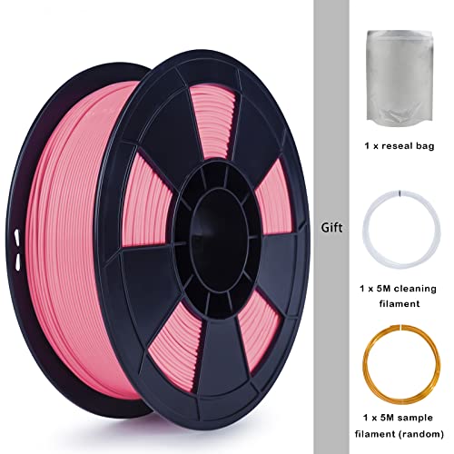 Image of ZIRO PLA Filament 1.75mm, Higher Strength &Toughness Material, 1KG Pink | Fit for Most FDM 3D Printer, 1.75mm 1KG Spool, Dimensional Accuracy + /-0.03mm, Colorful PLA FilamenT